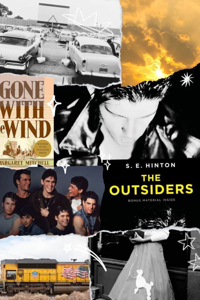 the outsiders by s.e. hinton aesthetic collage.