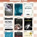 collage of books on the rory gilmore reading list.