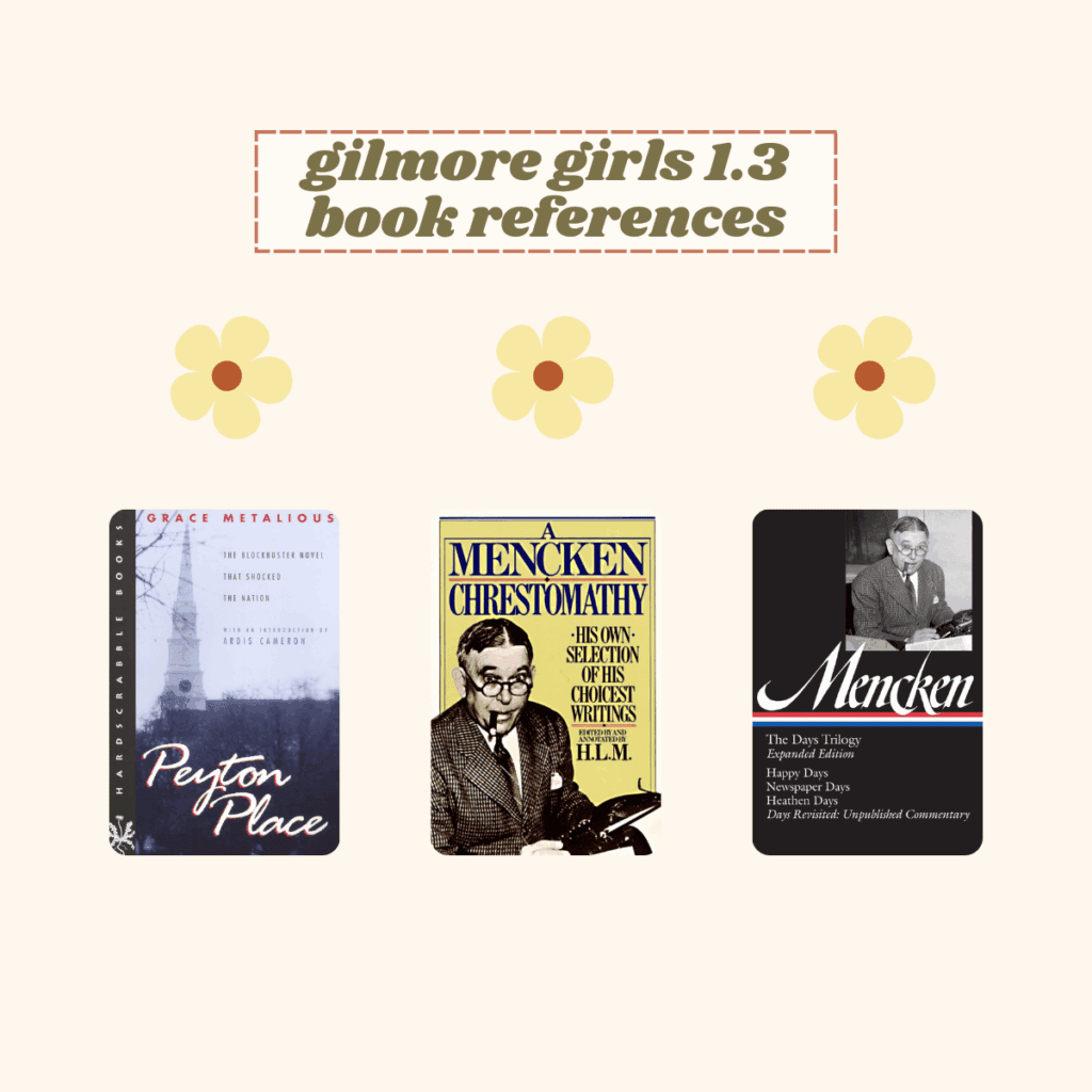 collage of gilmore girls 1.3 book references.