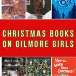 collage of christmas books on gilmore girls.