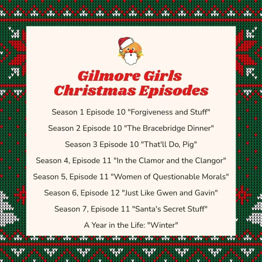 list of the gilmore girls christmas episodes.