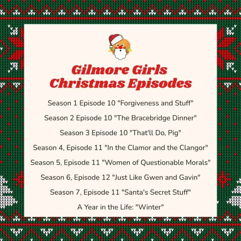 list of the gilmore girls christmas episodes.