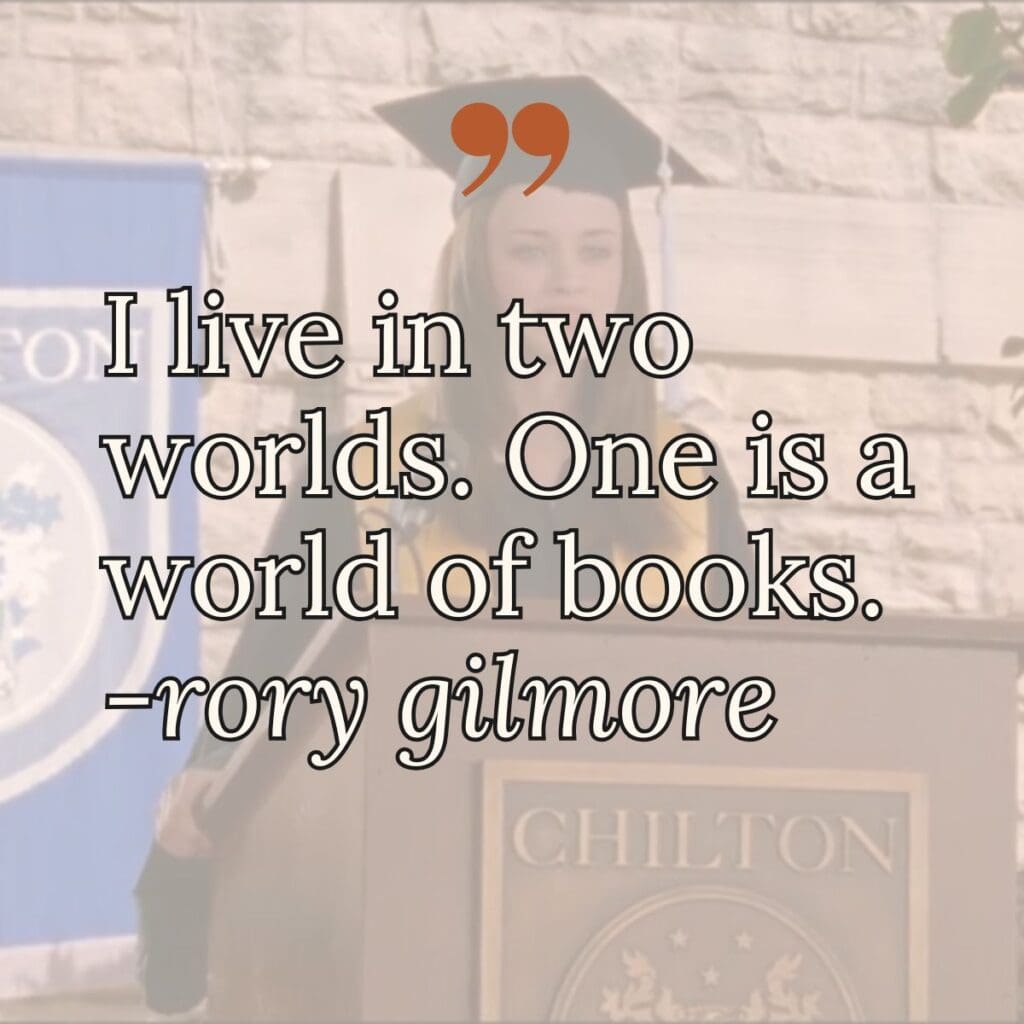 “I live in two worlds. One is a world of books.”