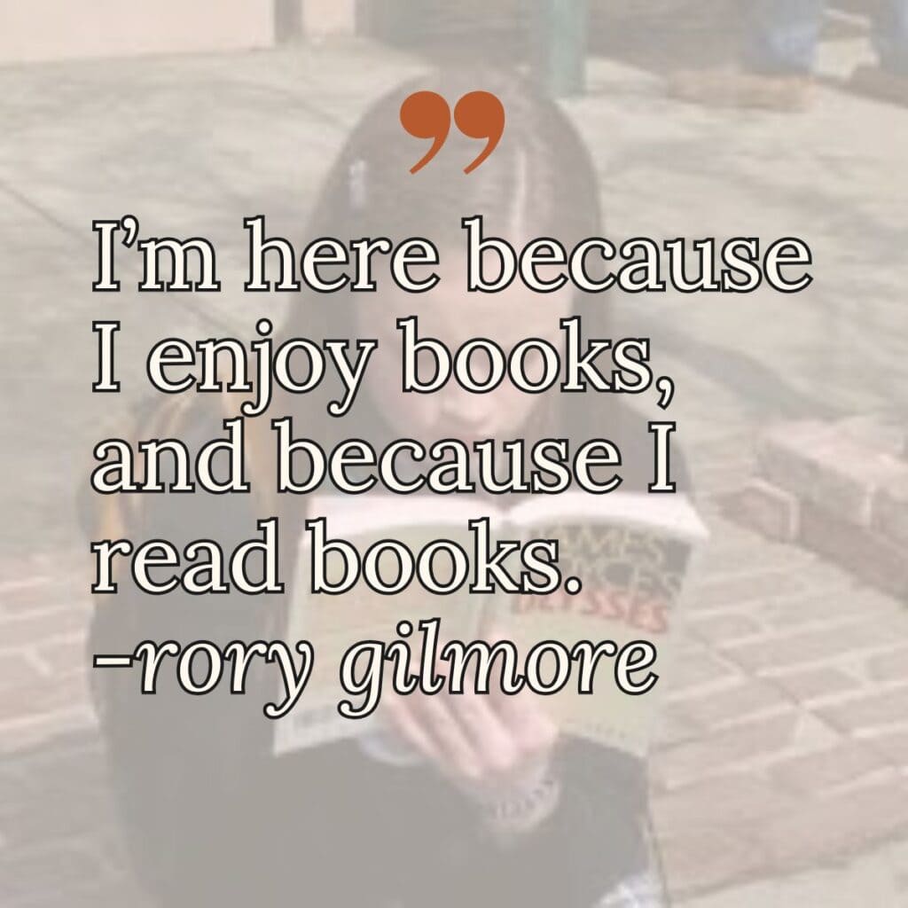 “I’m here because I enjoy books, and because I read books.”