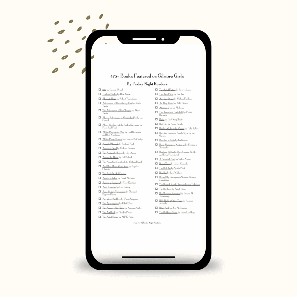 list of 475+ books on gilmore girls.