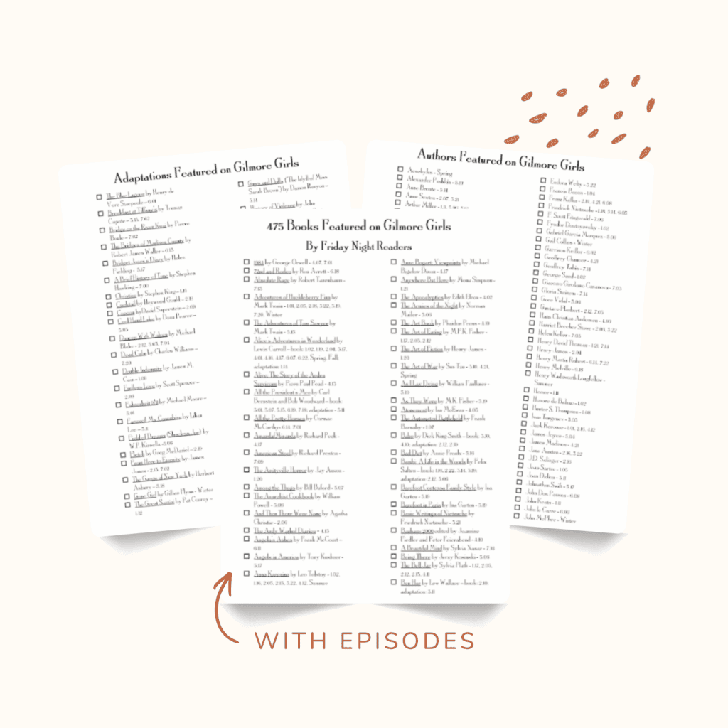 list of 475+ books on gilmore girls with episodes.